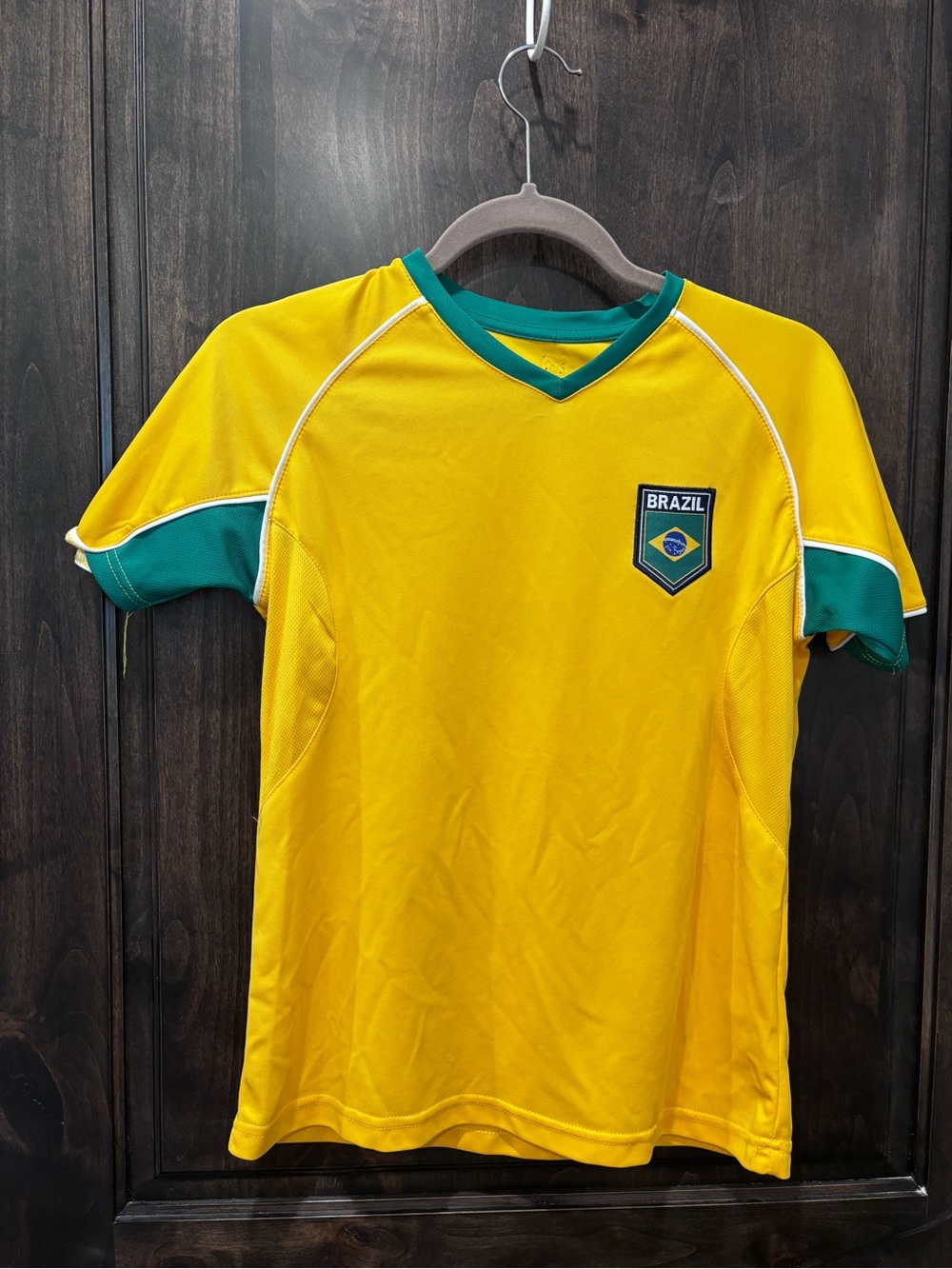 Brazil Yellow & Green Kids Soccer Jersey